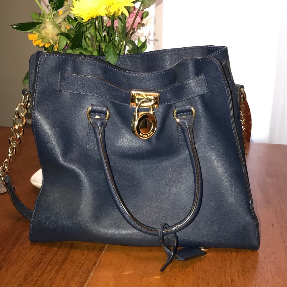 Michael Kors Blue Hamilton Tote